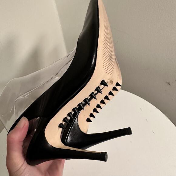 BCBGeneration Slingback Heels Pointed Toe Black Sz 9.5 M Whimsigoth Rebel Chic - Picture 14 of 14